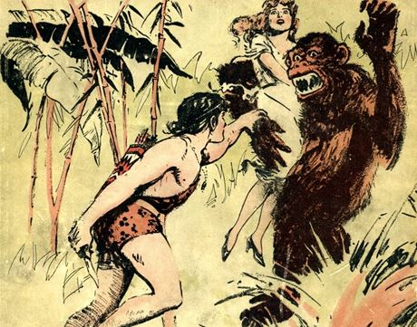 Obálka prvního kniního vydání komiks o Tarzanovi (1929)