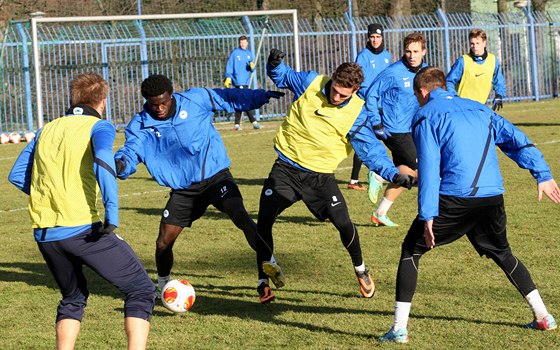 PRVNÍ TRÉNINK. Liberetí fotbalisté zahájili pípravu na jarní sezonu.