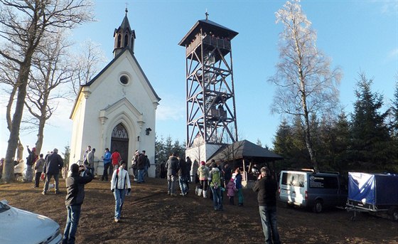 Na Nový rok oteveli rozhlednu u kaple sv. Markéty nad Dlaovem na Klatovsku.