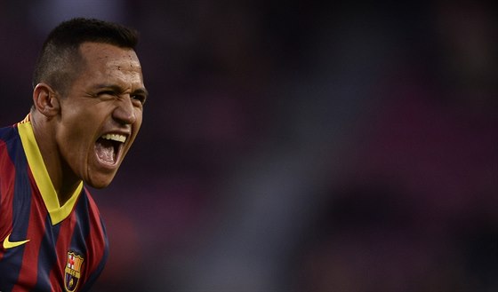 Alexis Sánchez a jeho gólová radost