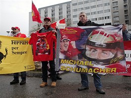 JSME S TEBOU. Pznivci Michaela Schumachera vyjdili zvodnkovi podporu ped...