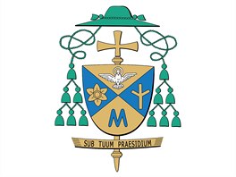 Biskupsk znak biskupa Jana Vokla navrhl kardinl di Montezemolo.