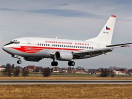 B737-500, OK-XGC dostal retro zbarvení pouívané SA od pelomu padesátých a...