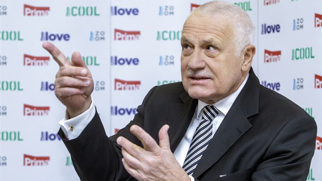 Exprezident Vclav Klaus ped rozhovorem na TV Prima (31. prosince 2013)