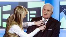 Exprezident Václav Klaus před rozhovorem na TV Prima (31. prosince 2013) Exprezident Václav Klaus před rozhovorem na TV Prima (31. prosince 2013)