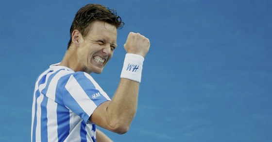 POSTUP. eský tenista Tomá Berdych postoupil do tvrtfinále Australian Open.