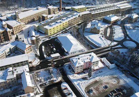 Geotermální elektrárna by mla vyrst pímo tady - v centru Tanvaldu.