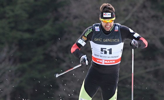 Bec na lyích Duan Koíek v kvalifikaci sprintu SP v Novém Mst na Morav