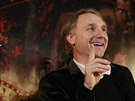 Dan Brown na tiskov konferenci v prask Novomstsk radnici (15. ledna 2013)