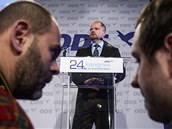 Petr Fiala na kongresu ODS (18. ledna 2014)