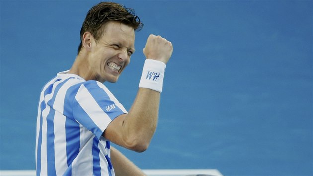 POSTUP. eský tenista Tomá Berdych postoupil do tvrtfinále Australian Open.