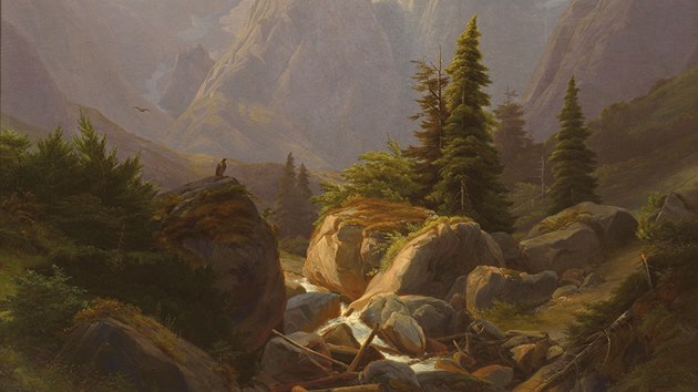 Frantiek Bedich Hawranek: "Pohled na ledovec Sv.Bartolomje u Konigsee", 1846, 86 x 74,5 cm, vyvolvac cena: 1 250 000 K
