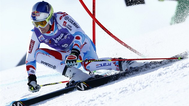 Alexis Pinturault v obm slalomu v Adelbodenu