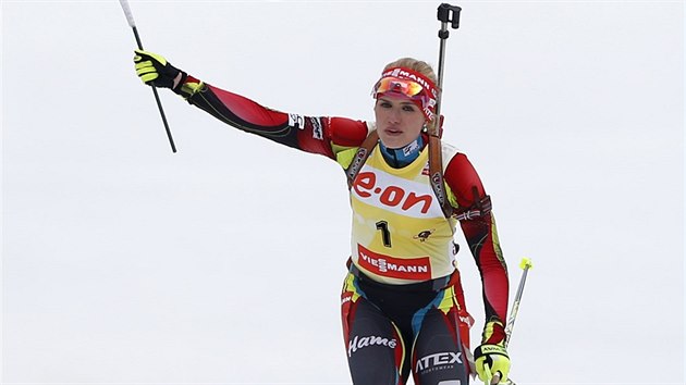 Gabriela Soukalov se bl do cle sthaky na 10 km v Ruhpoldingu.