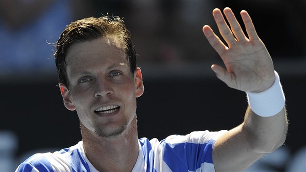 Tom Berdych slav postup do druhho kola Australian Open.