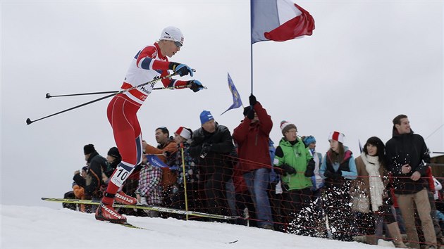 Norsk sdruen Magnus Krog bhem zvodu Svtovho pohru v seversk kombinaci v Chaux-Neuve