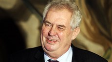 Prezident Miloš Zeman po projevu v pátek 10. ledna 2014 Prezident Miloš Zeman po projevu v pátek 10. ledna 2014