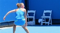 eská tenistka Kateina Siniaková pi své premiée na Australian Open.