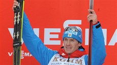 Maxim Vylegžanin coby vítěz závodu Světového poháru ve Szklarské Porebě. Maxim Vylegžanin coby vítěz závodu Světového poháru ve Szklarské Porebě.