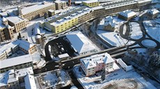 Pohled na Tanvald ze šestého ledna 2009. Pohled na Tanvald ze šestého ledna 2009.