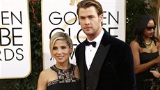 Chris Hemsworth a jeho manelka Elsa Pataky (12. ledna 2014)