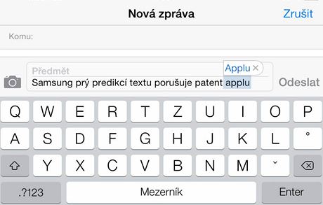 Samsung podle soudkyn poruil pouitou predikcí patentem chránnou technologii Applu.