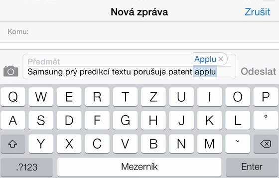 Samsung podle soudkyn poruil pouitou predikcí patentem chránnou technologii Applu.