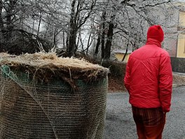 Balky slmy a betonov skrue brnily v pstupu od vleku ke sjezdovce.