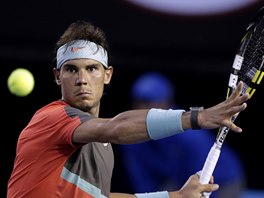 ODHODLÁNÍ. Rafael Nadal ve finále Australian Open. 