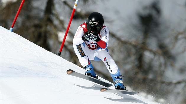 Lara Gutov v superobm slalomu v Cortin d'Ampezzo. 