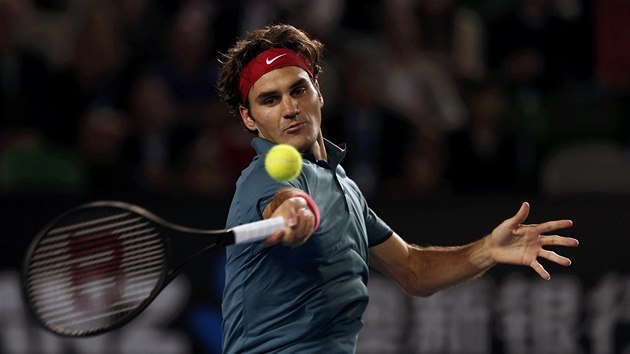 SOUSTEDN. Roger Federer v semifinle Australian Open. 