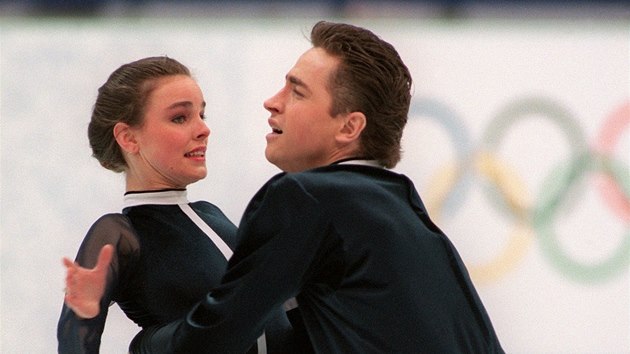 Jekatrina Gordjevová a Sergej Grikov na olympijských hrách v Lillehammeru. 