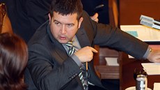 Šéf Sněmovny Jan Hamáček z ČSSD na mimořádně svolané sněmovní schůzi (21. ledna... Šéf Sněmovny Jan Hamáček z ČSSD na mimořádně svolané sněmovní schůzi (21. ledna...