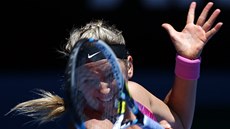 ZA MÍÍ STRUN. Viktoria Azarenková ve tvrtfinále Australian Open. 
