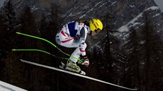 Anna Fenningerová v superobím slalomu v Cortin d'Ampezzo. 