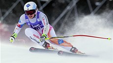 Tina Weiratherová v superobím slalomu v Cortin d'Ampezzo. 
