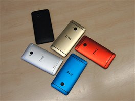 HTC One je nabízeno celkem v pti barvách - stíbrné, erné, ervené, modré a...