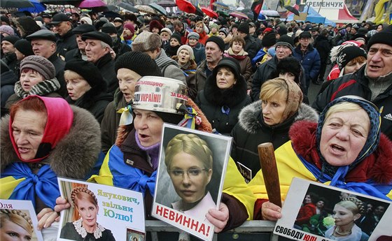 V centru Kyjeva se opt demonstrovalo proti vlád. Lidé pinesli transparenty...