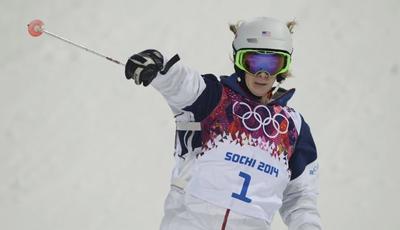 V CÍLI. Hannah Kearneyová v kvalifikaci boulaek na olympijských hrách v Soi. 