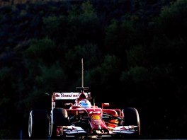 RYCHLÁ ELEGANCE. panlský jezdec stáje Ferrari Fernando Alonso testuje nový...