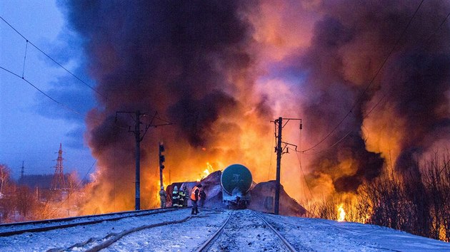 Havrie vlaku s kondenztem plynu v Kirov