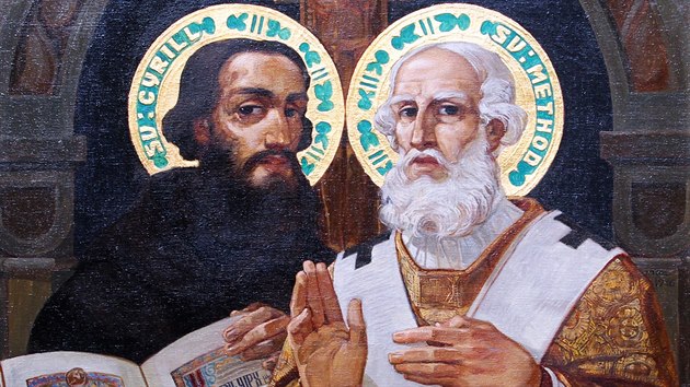 Svat Cyril a Metodj na obraze Jano Khlera z roku 1937.