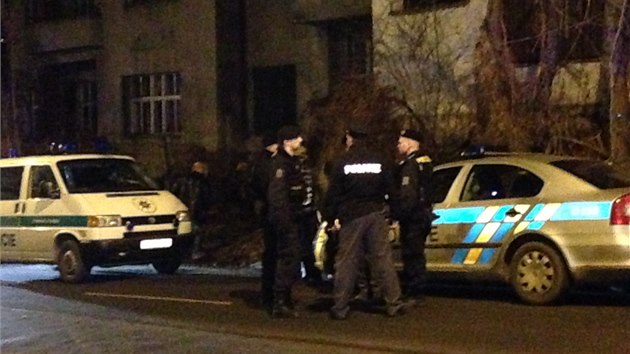 Dv mrtv tla policist nali ve zchtralm dom v ulici Na Hebenkch (8. 2. 2014).