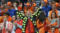Nizozemtí fanouci pi utkání Davis Cupu v Ostrav.