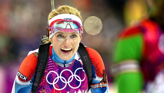 eský biatlon krom sportovních úspch pedstavuje také velmi úspný komerní projekt. Na snímku stíbrná Gabriela Soukalová.