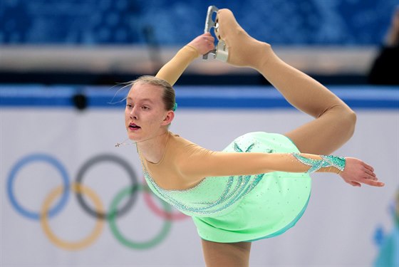 eská krasobruslaka Elizaveta Ukolová v olympijském krátkém programu. (19....