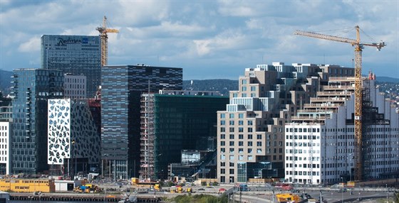 V Oslu se rýsuje ada záících mrakodrap známých jako Barcode (árový kód). 
