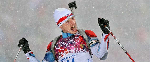 BRONZ. Český biatlonista Ondřej Moravec vybojoval bronzovou olympijskou medaili... BRONZ. Český biatlonista Ondřej Moravec vybojoval bronzovou olympijskou medaili...
