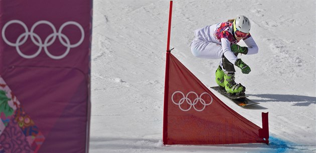 Česká snowboardistka Ester Ledecká ve čtvrtfinále paralelního obřího slalomu na... Česká snowboardistka Ester Ledecká ve čtvrtfinále paralelního obřího slalomu na...