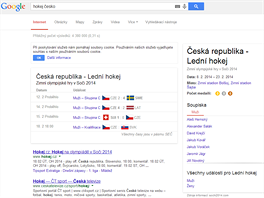 Google asto nabz speciln rychl informace (vstiky) k aktulnm...